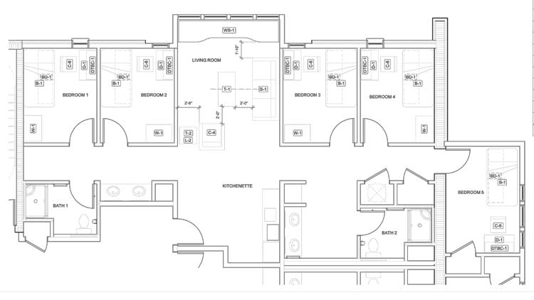 Lakeview 5 Bedroom Layout